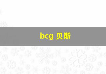 bcg 贝斯